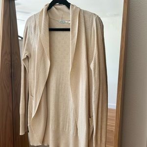 Long, long sleeve, tan cardigan, worn twice, urban outfitters, fall sweater.